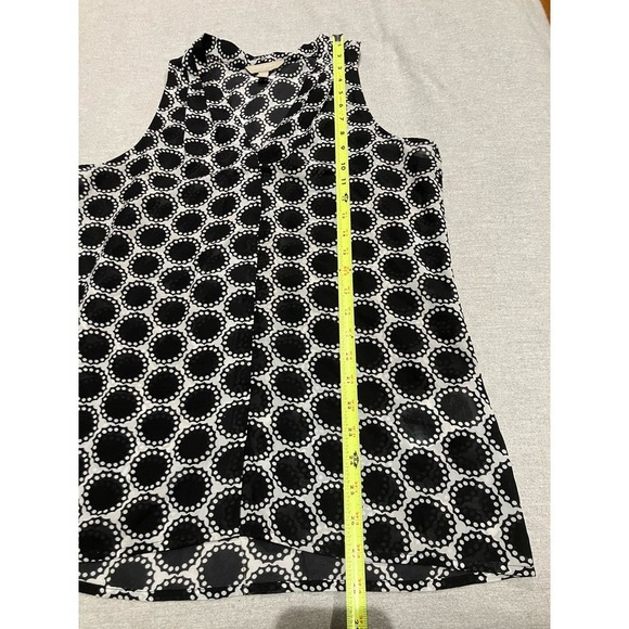 Banana Republic V-Neck Black White Dots Sheer‎ Blouse Medium - Picture 6 of 8